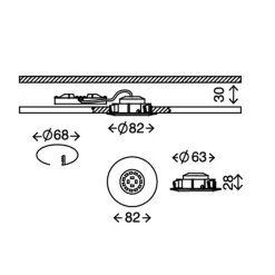 Draaibare LED inbouwlamp Bert, nikkel, 3 per set