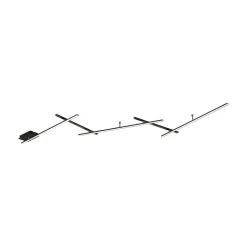 Draaibare LED plafondlamp Indira, dimmer zwart