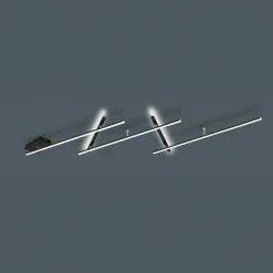 Draaibare LED plafondlamp Indira, dimmer zwart