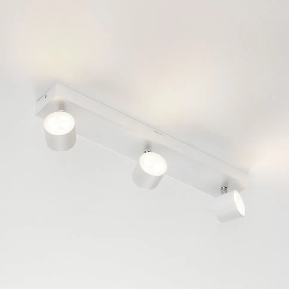 Drievoudige LED spot Ster, warmglow, wit