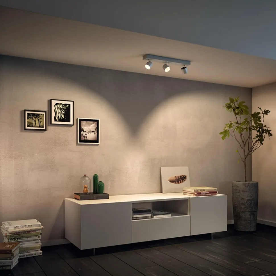 Drievoudige LED spot Ster, warmglow, wit