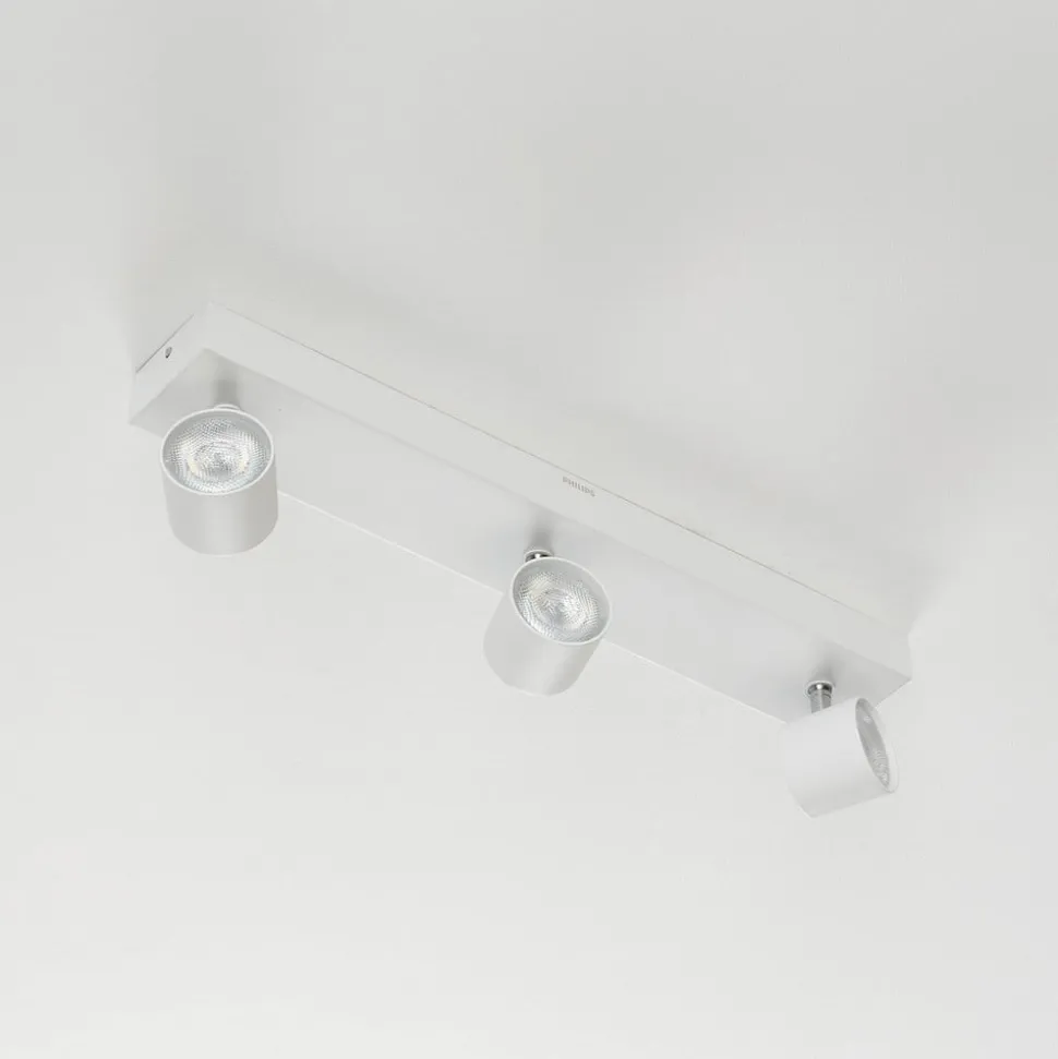 Drievoudige LED spot Ster, warmglow, wit