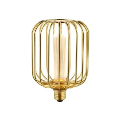 Drum LED lamp, goud, E27, 3,5 W, 1.800 K, dimbaar