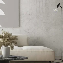 Dulwich vloerlamp, dimbaar, zwart, metaal, 152 cm, E27