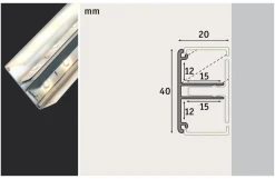 Duo Profil rail voor led-strip systeem, 1 m