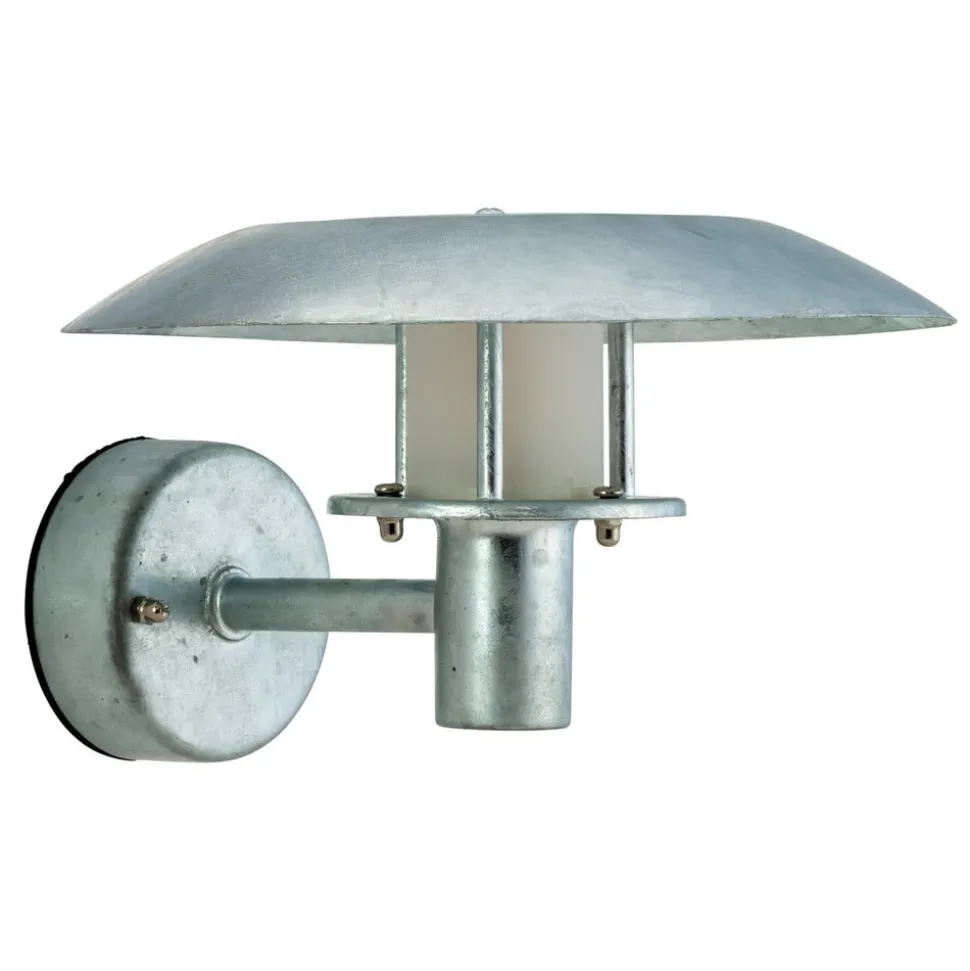 Dyberg Larsen buitenwandlamp Randers, gegalvaniseerd, Ø 25 cm