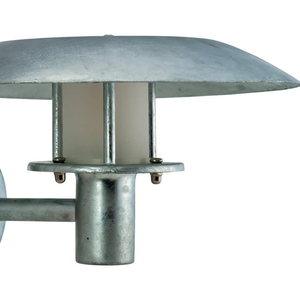 Dyberg Larsen buitenwandlamp Randers, gegalvaniseerd, Ø 25 cm