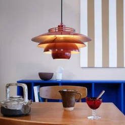 Dyberg Larsen Ejka hanglamp van metaal donkerrood