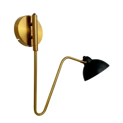 Dyberg Larsen Futura wandlamp, zwart, metaal