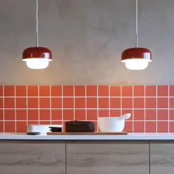 Dyberg Larsen Haipot hanglamp, donkerrood