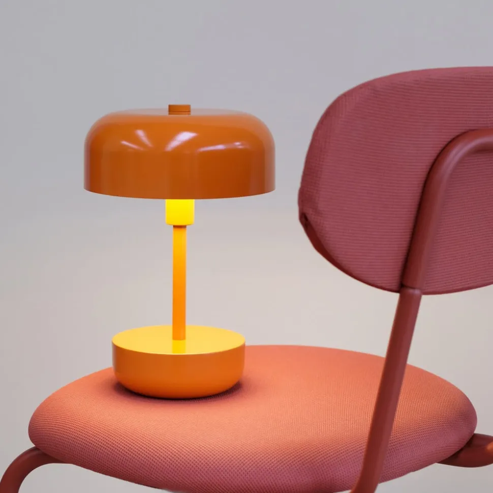 DYBERG LARSEN Haipot LED tafellamp batterij oranje
