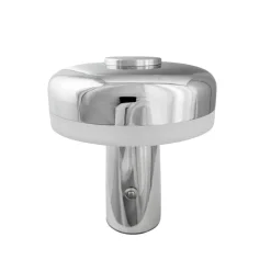 Dyberg Larsen LED tafellamp Porter, chroom, hoogte 16 cm