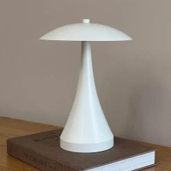 Dyberg Larsen LED tafellamp Vienna, crème, hoogte 28 cm