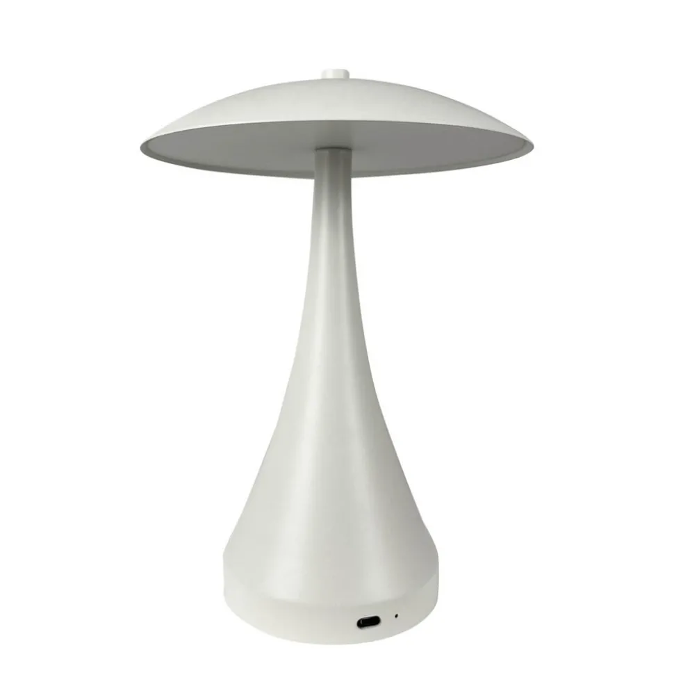 Dyberg Larsen LED tafellamp Vienna, crème, hoogte 28 cm