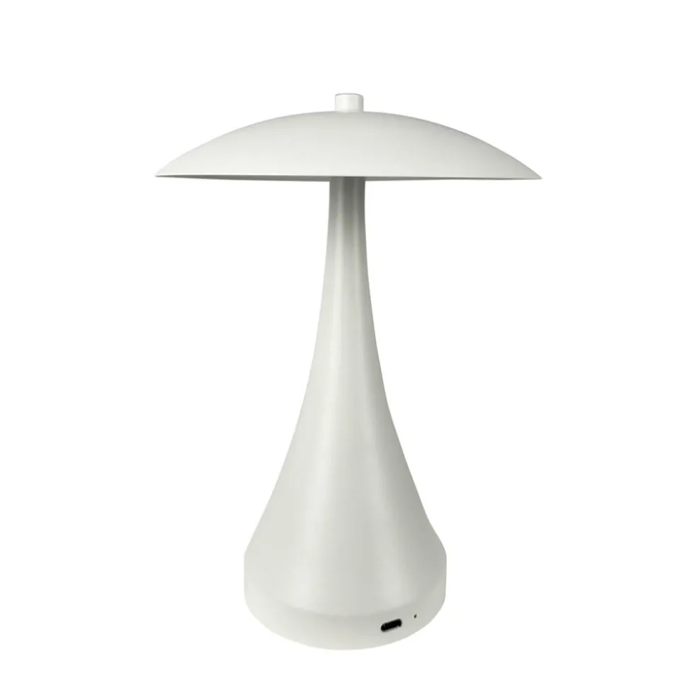 Dyberg Larsen LED tafellamp Vienna, crème, hoogte 28 cm