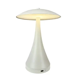 Dyberg Larsen LED tafellamp Vienna, crème, hoogte 28 cm