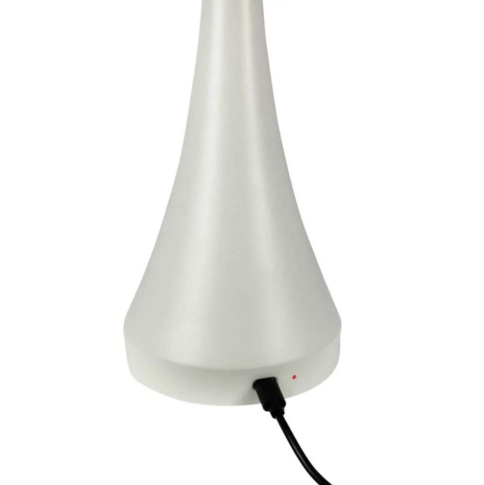Dyberg Larsen LED tafellamp Vienna, crème, hoogte 28 cm