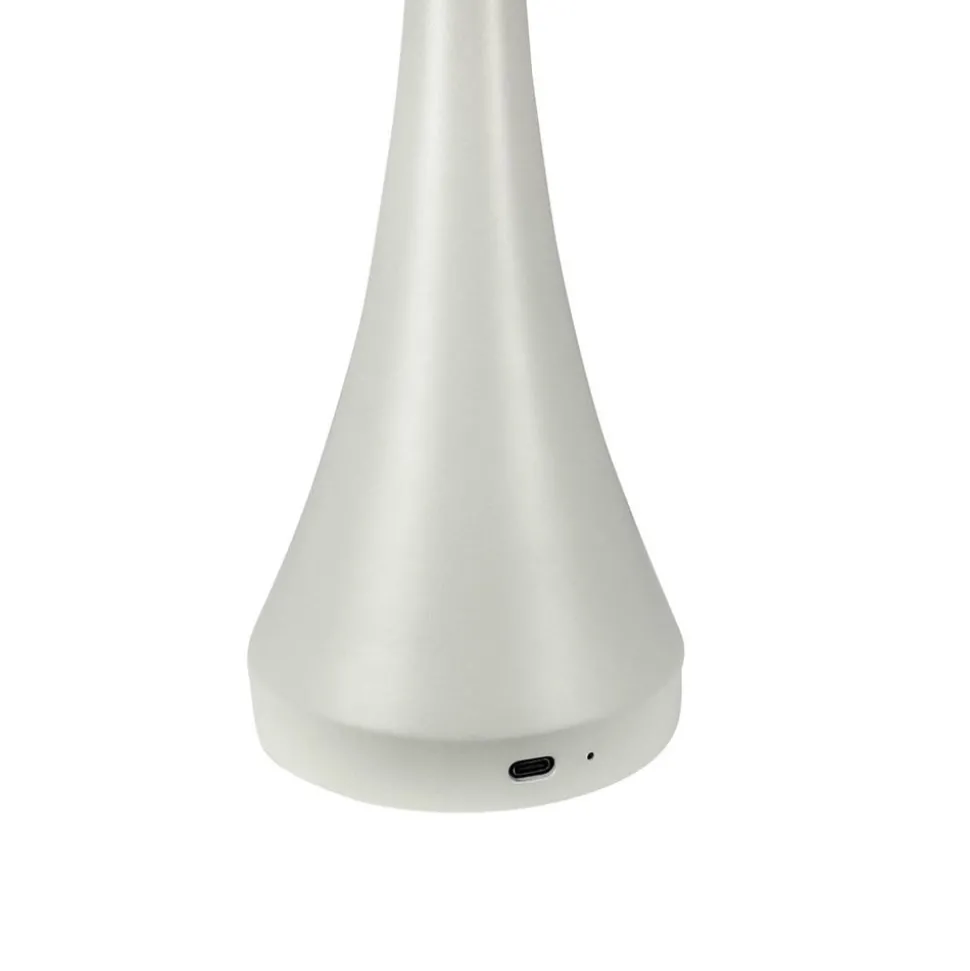 Dyberg Larsen LED tafellamp Vienna, crème, hoogte 28 cm