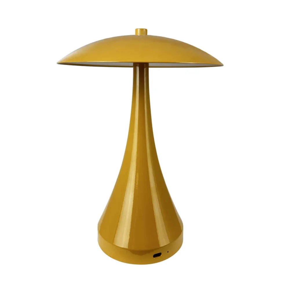 Dyberg Larsen LED tafellamp Wenen, curry, hoogte 28 cm