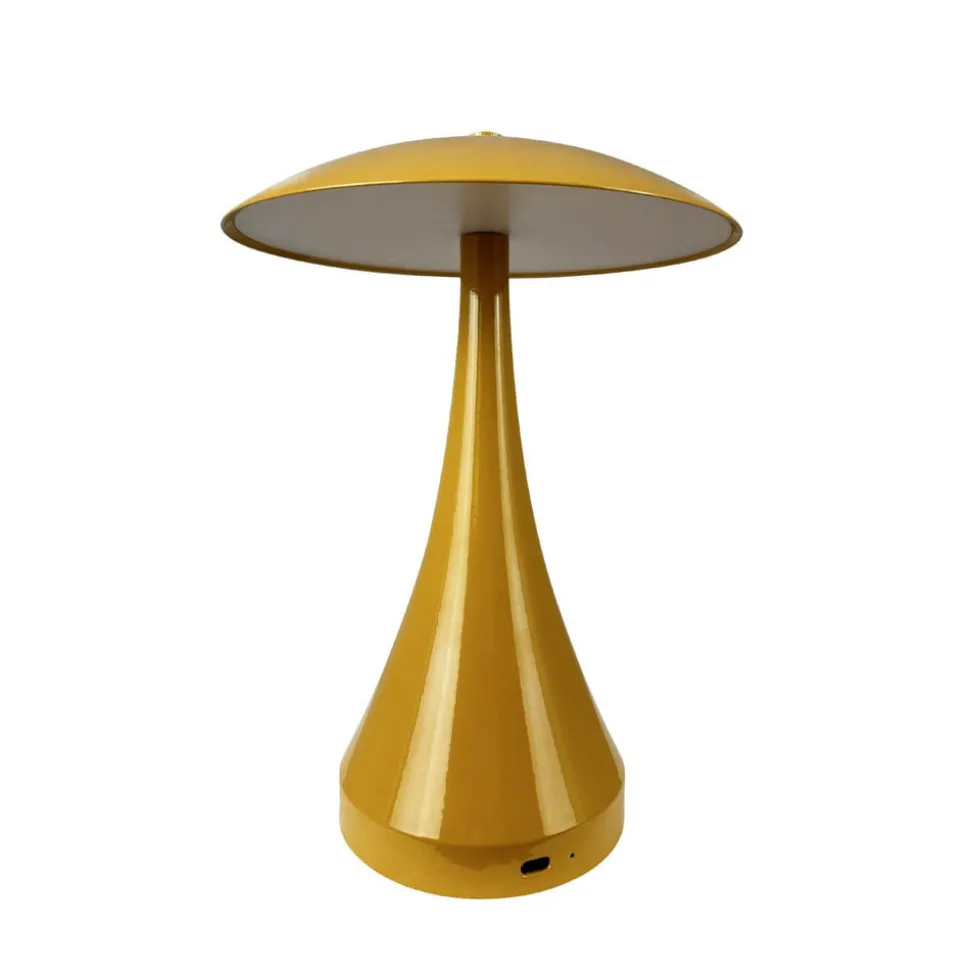 Dyberg Larsen LED tafellamp Wenen, curry, hoogte 28 cm