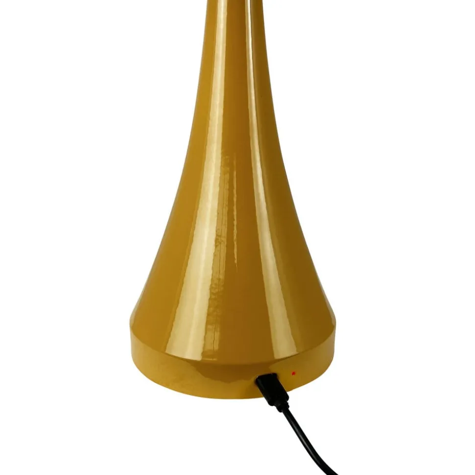 Dyberg Larsen LED tafellamp Wenen, curry, hoogte 28 cm