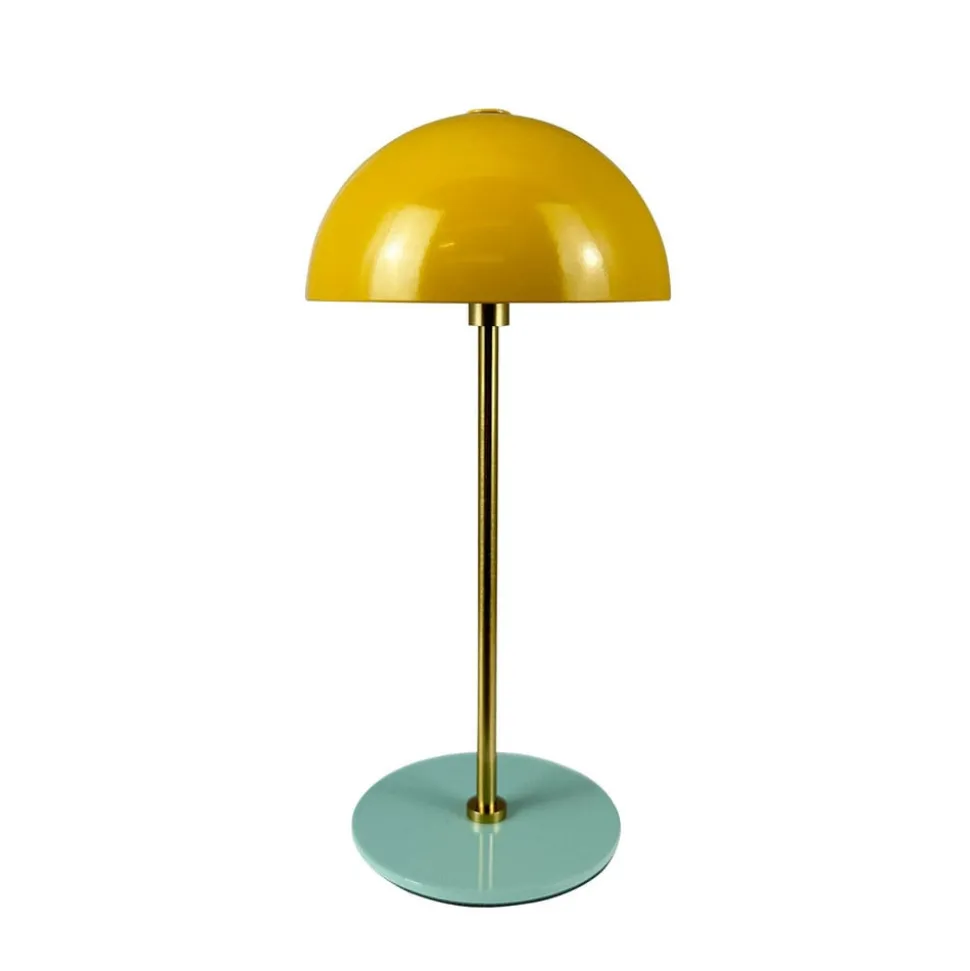 Dyberg Larsen LED tafellamp Along, curry, hoogte 20 cm