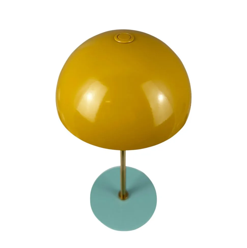 Dyberg Larsen LED tafellamp Along, curry, hoogte 20 cm