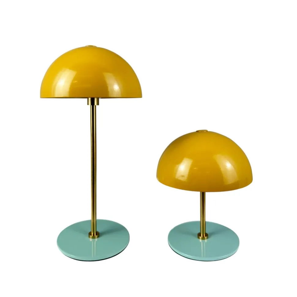 Dyberg Larsen LED tafellamp Along, curry, hoogte 20 cm