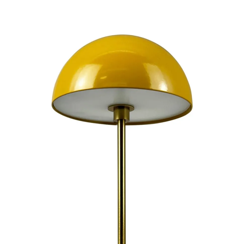 Dyberg Larsen LED tafellamp Along, curry, hoogte 20 cm