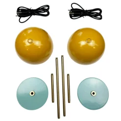 Dyberg Larsen LED tafellamp Along, curry, hoogte 20 cm