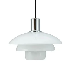 Dyberg Larsen Morph hanglamp, opaal, Ø 28 cm, glas