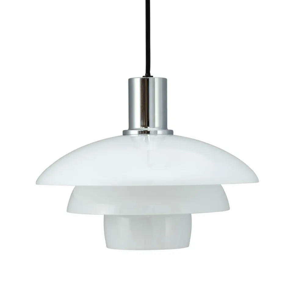 Dyberg Larsen Morph hanglamp, opaal, Ø 28 cm, glas