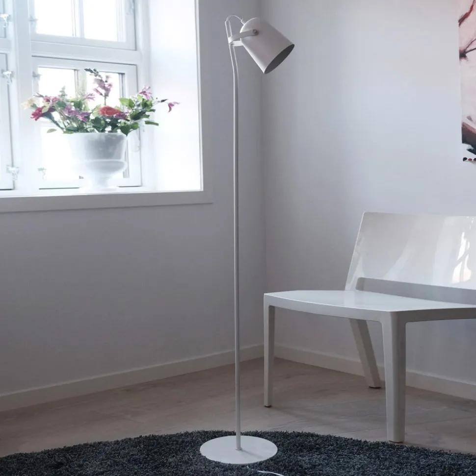 Dyberg Larsen Oslo vloerlamp van metaal, wit