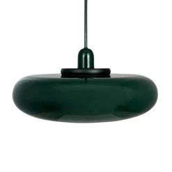 Dyberg Larsen Planet hanglamp, donkergroen, Ø 40 cm, metaal