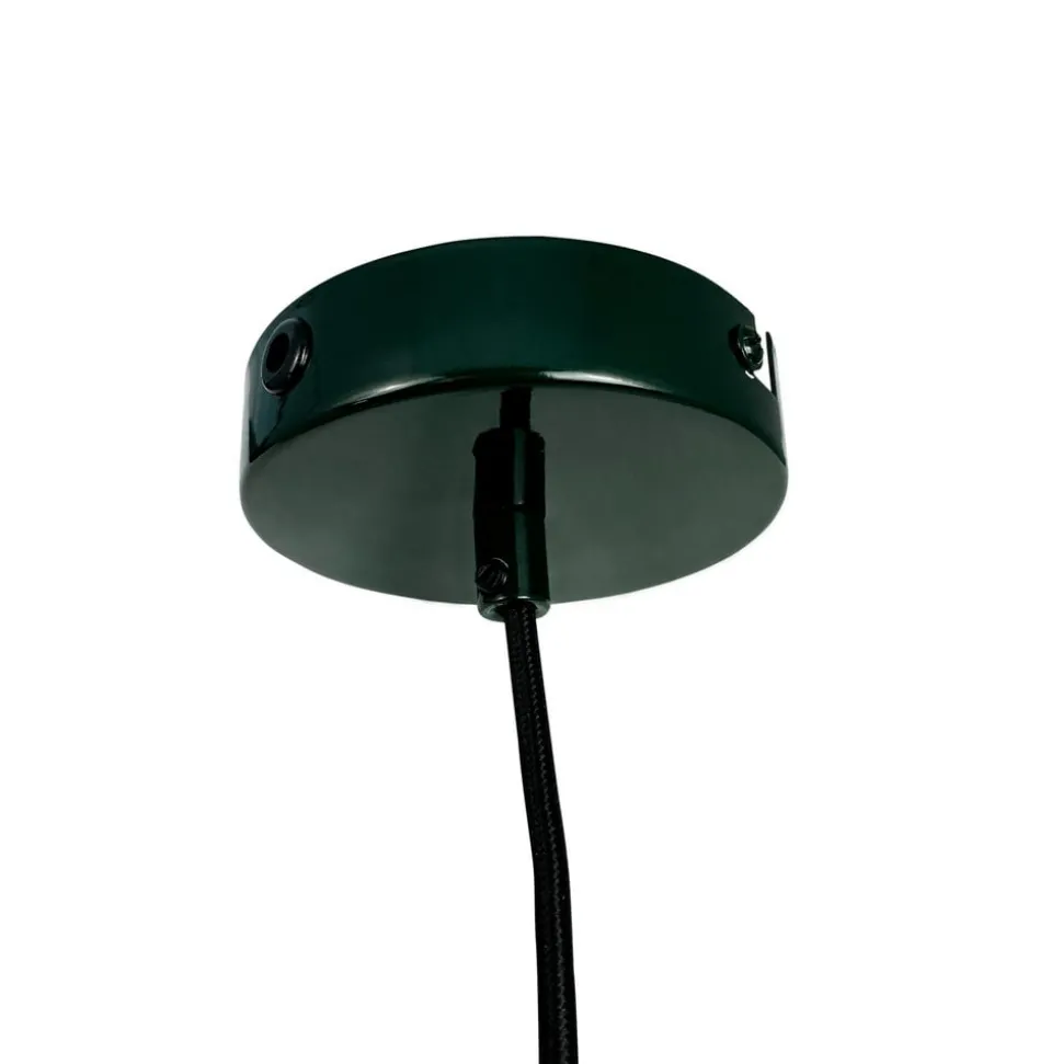 Dyberg Larsen Planet hanglamp, donkergroen, Ø 40 cm, metaal