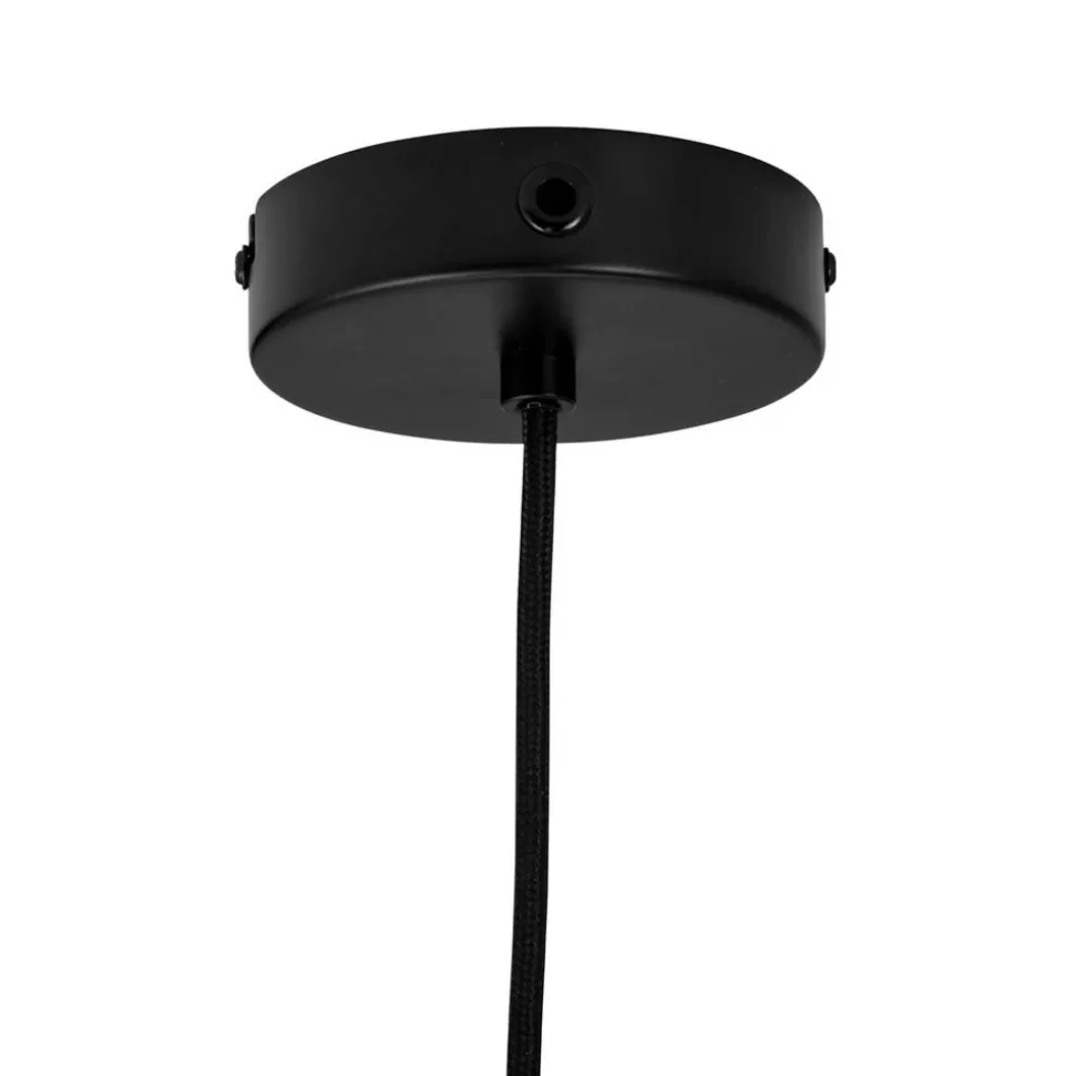 Dyberg Larsen Princess hanglamp, opaal/zwart, Ø 28 cm