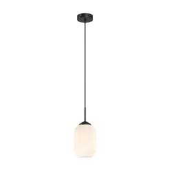 DYBERG LARSEN Riflet glazen hanglamp, Ø 14 cm