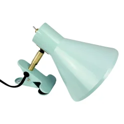 Dyberg Larsen Slaap klemlamp, mintgroen, Ø 15 cm, staal