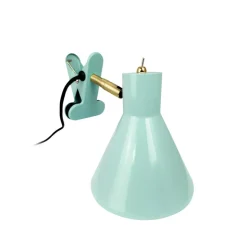 Dyberg Larsen Slaap klemlamp, mintgroen, Ø 15 cm, staal