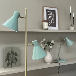 Dyberg Larsen Sleep vloerlamp, mintgroen, hoogte 165 cm, staal