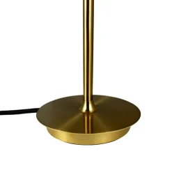 Dyberg Larsen tafellamp Sia, opaal/messingkleurig, hoogte 12 cm