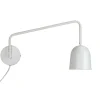 Dyberg Larsen wandlamp Manchester, wit, projectie 45 cm