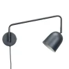 Dyberg Larsen wandlamp Manchester, grijs, projectie 45 cm