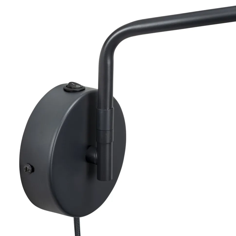 Dyberg Larsen wandlamp Manchester, grijs, projectie 45 cm