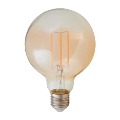 E27 LED gloeidraadlamp 6W 500lm, amber 1.800K