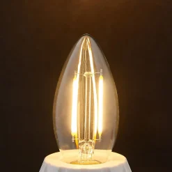 E14 LED kaarslamp gloeidraad 2W, helder, 2700 K