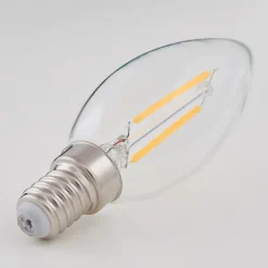 E14 LED kaarslamp gloeidraad 2W, helder, 2700 K
