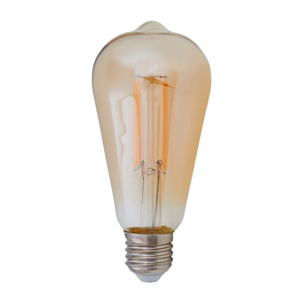 E27 LED rustieke lamp 6W 500lm amber 2 per set