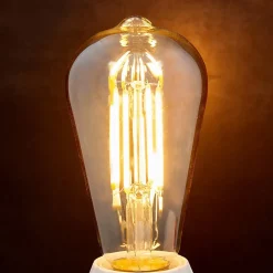 E27 LED rustieke lamp 6W 500lm amber 4 per set