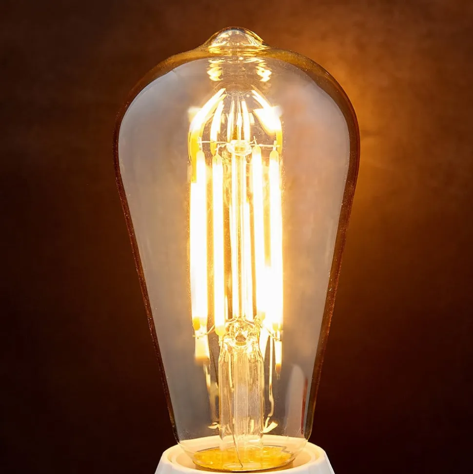 E27 LED rustieke lamp 6W 500lm amber 4 per set